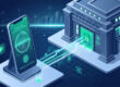 Proceso de validación biométrica KYC conectando un escaneo facial con bases de datos gubernamentales para bancos y fintechs.